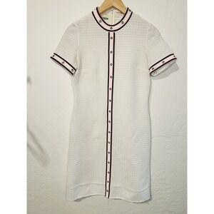 Tannel Vintage Dress Womans Small Medium White Boho Dress